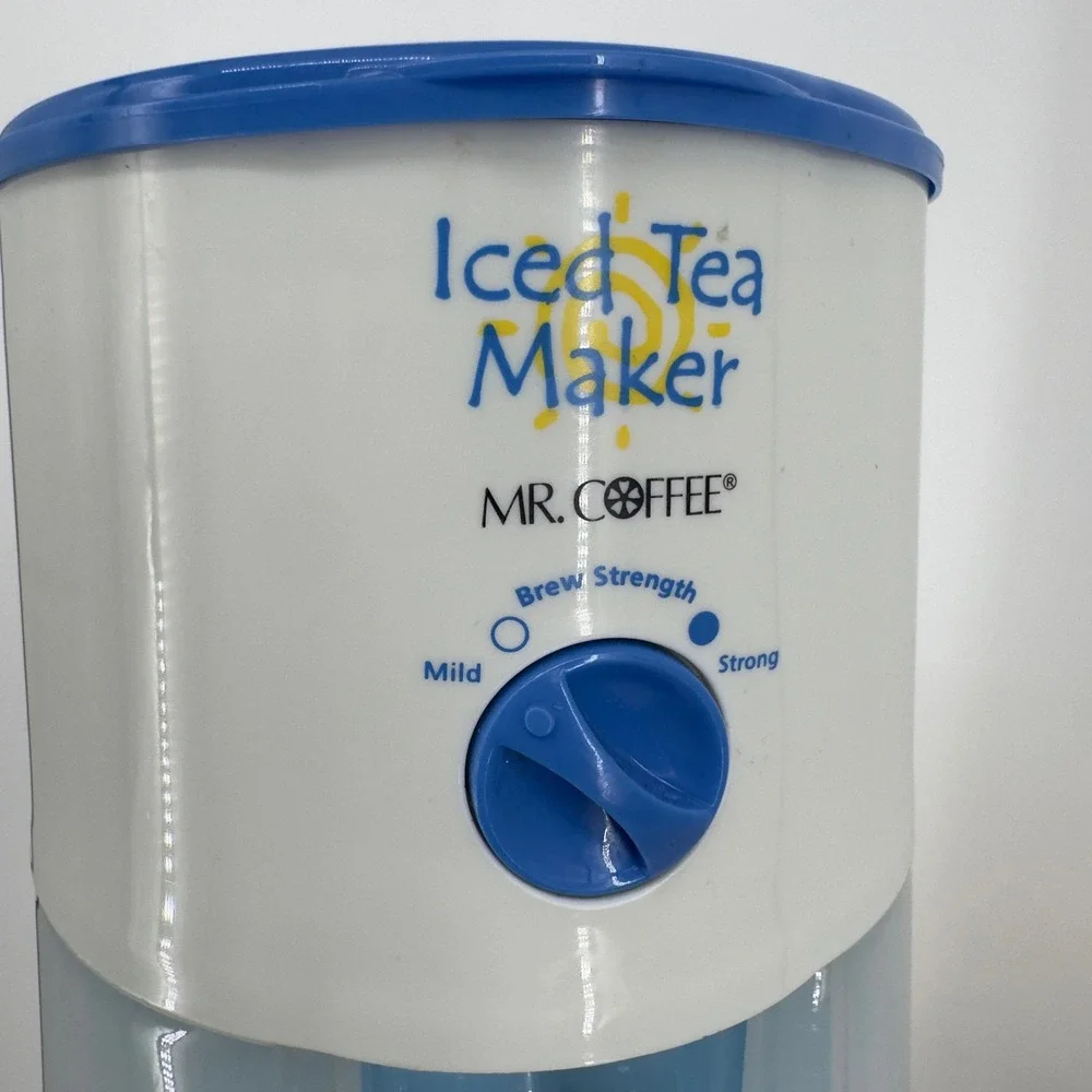 Mr. Coffee Iced Tea Maker White Blue Model TM70 Sunbeam Products Base Only